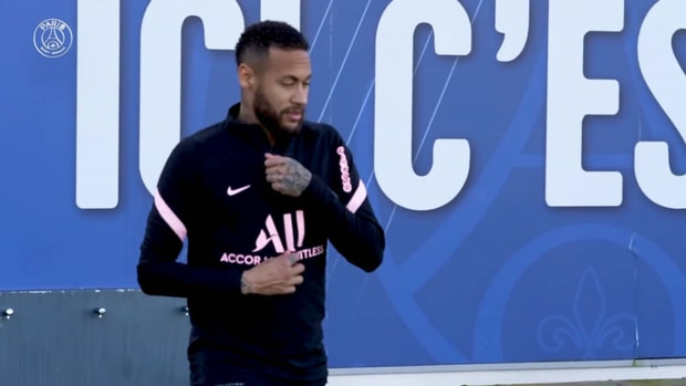 Messi and Neymar in training session ahead of Lille